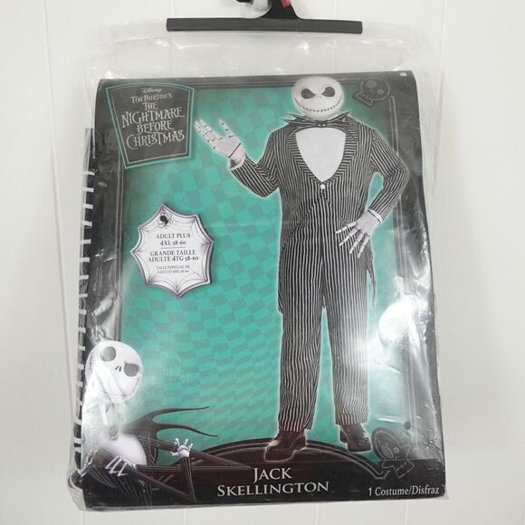 Disney Jack Skellington The Nightmare Before Christmas Plus Size Costume 4XL - Picture 6 of 8